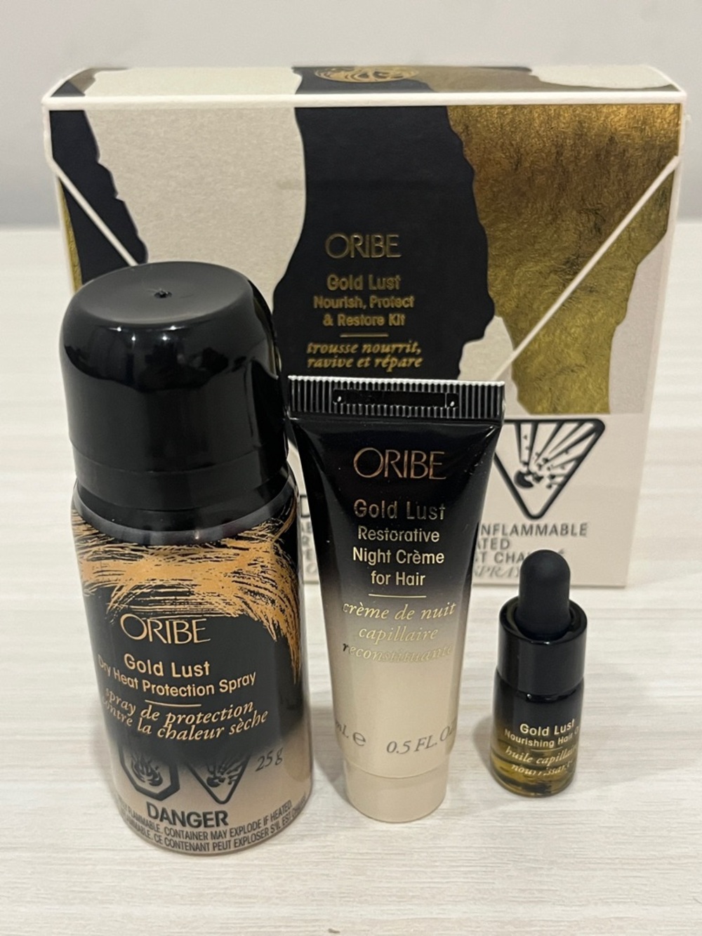 Oribe Gold Lust 3-pc Hair Care Repair Oil Heat Protect Set New in Box GWP